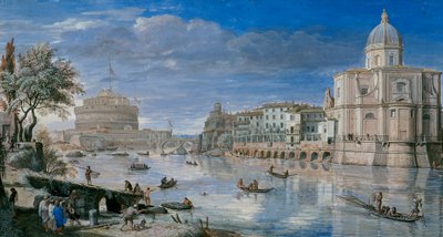 View of Rome with the Castel Sant